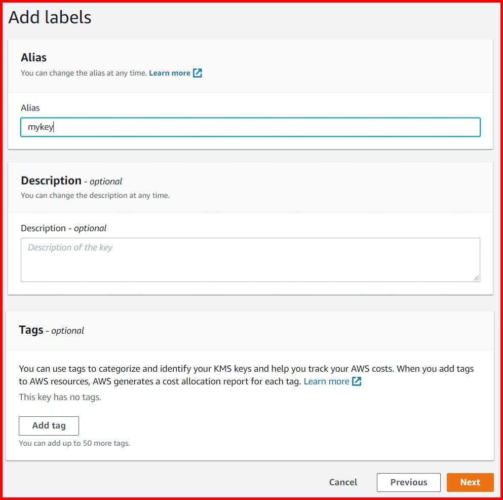 Picture showing a screen for adding the key name and other details